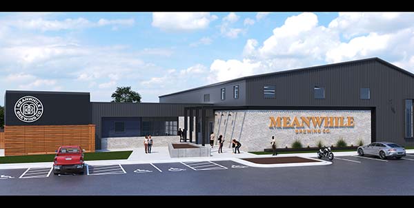 Meanwhile Brewing - Austin Texas - 3D Render Brewery Exterior Concept