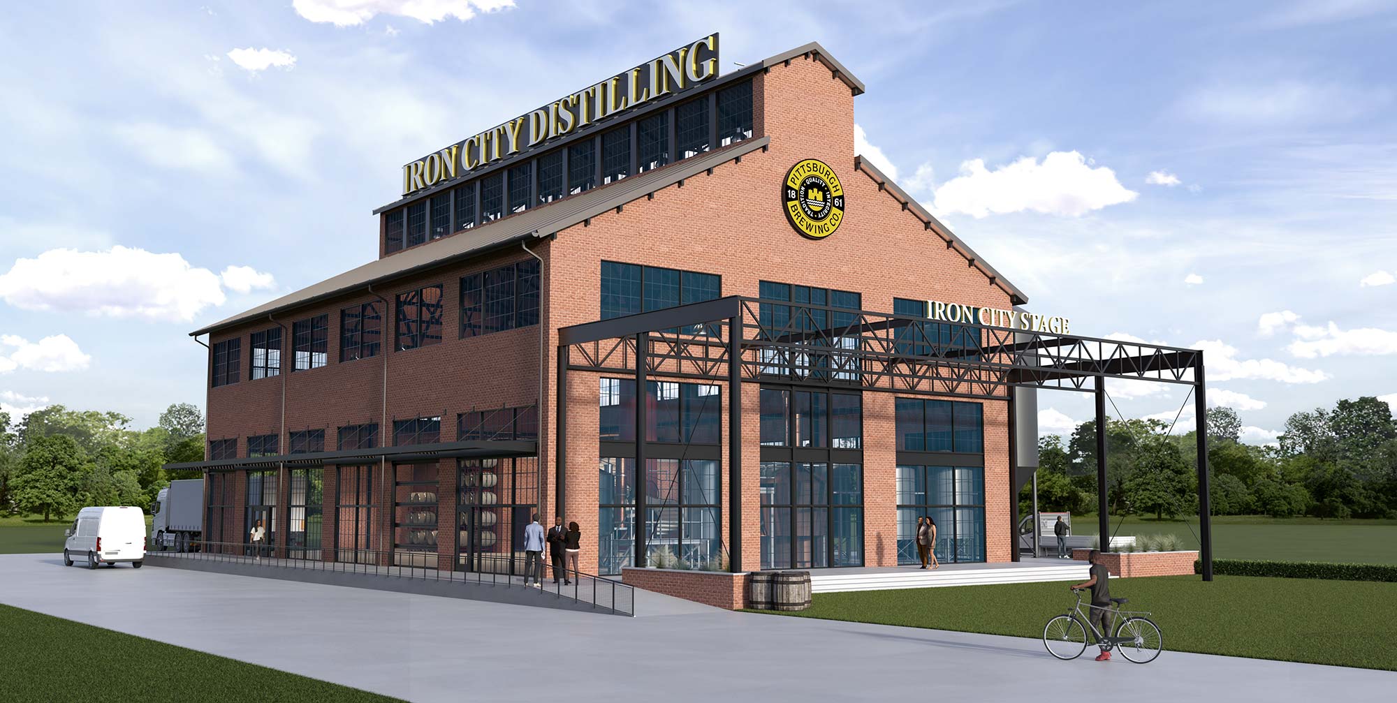 Pittsburgh Brewing - Iron City Distilling - Exterior 3D Model